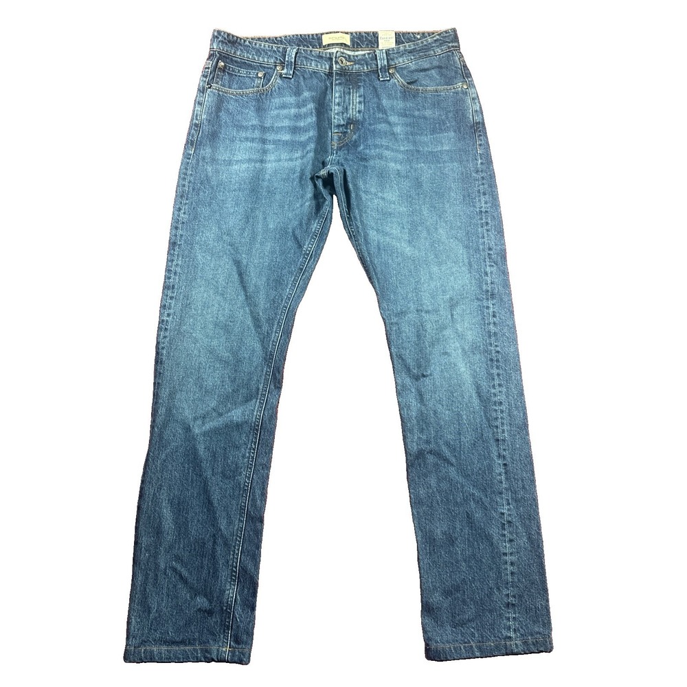 Suitsupply Candiani Denim Jeans Mens Fit 35/33 Blue Italian Button Fly Selvedge